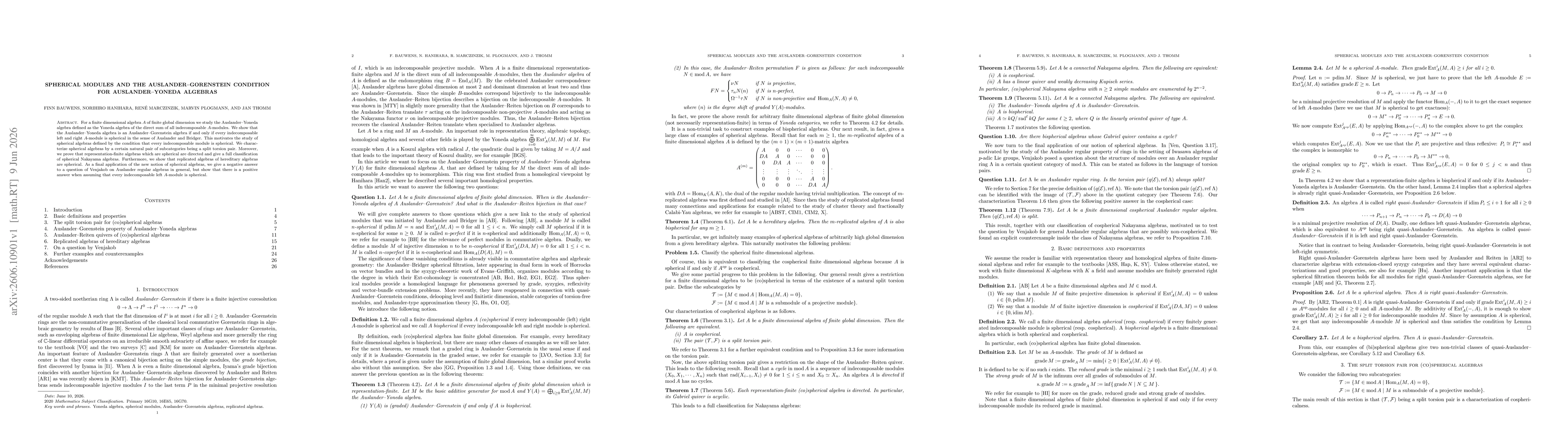 Thumbnail for Spherical modules and the Auslander--Gorenstein condition for Auslander--Yoneda algebras