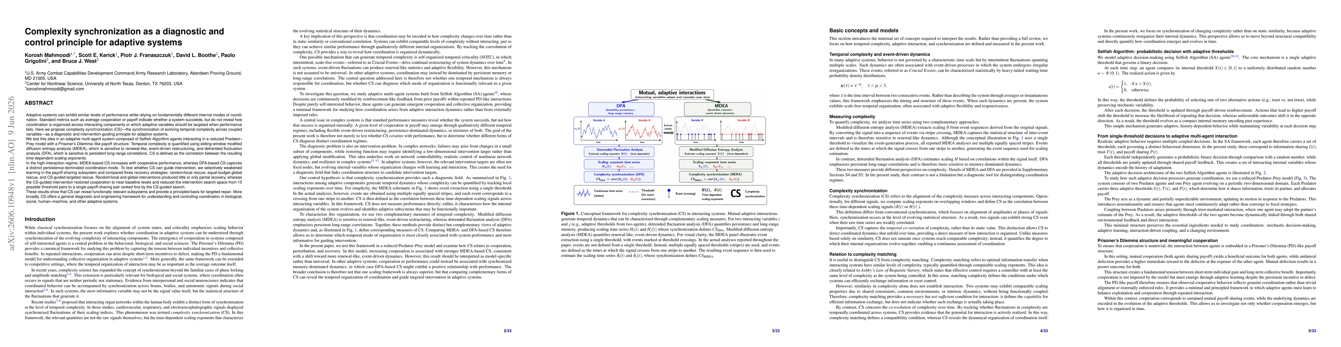 Thumbnail for Complexity synchronization as a diagnostic and control principle for adaptive systems