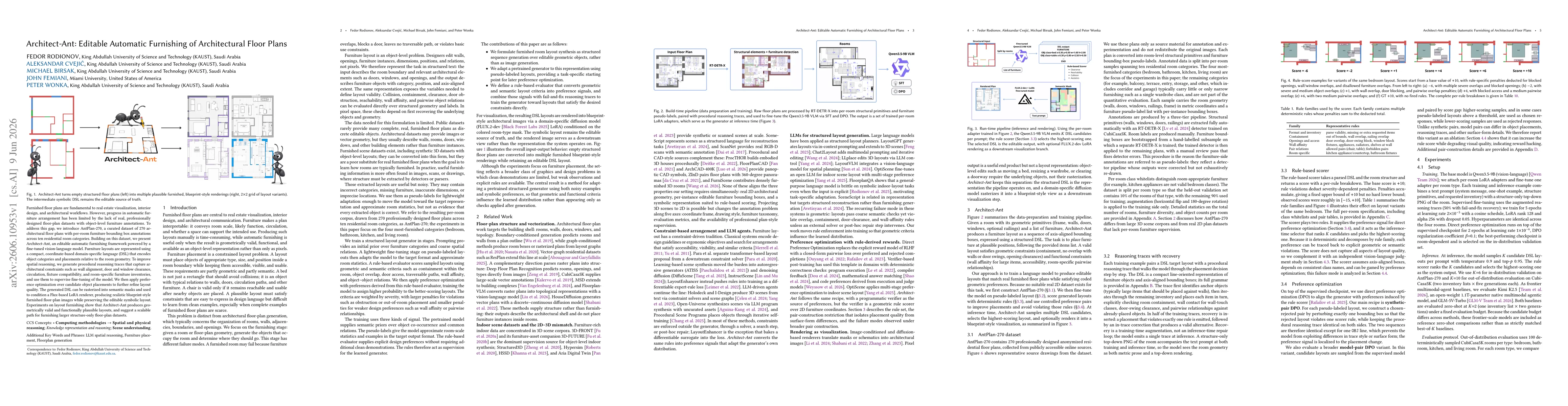 Thumbnail for Architect-Ant: Editable Automatic Furnishing of Architectural Floor Plans