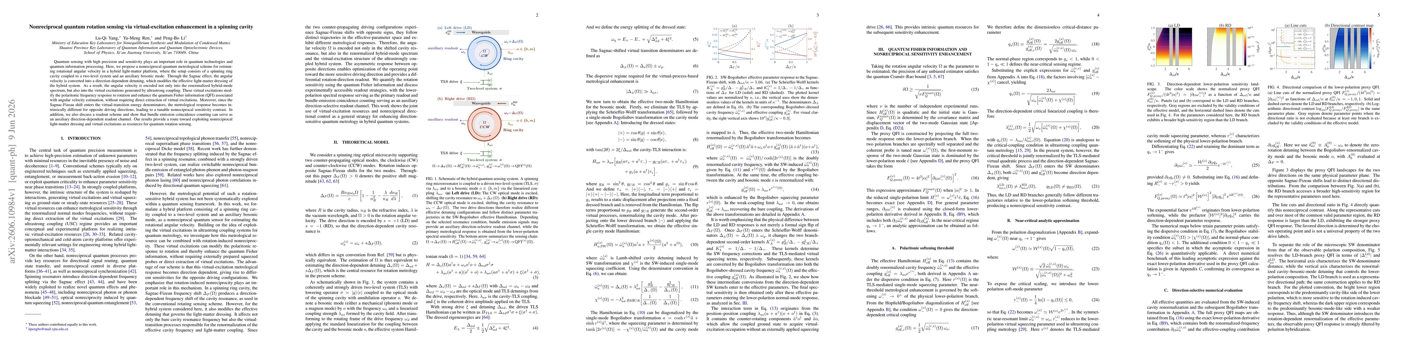Thumbnail for Nonreciprocal quantum rotation sensing via virtual-excitation enhancement in a spinning cavity