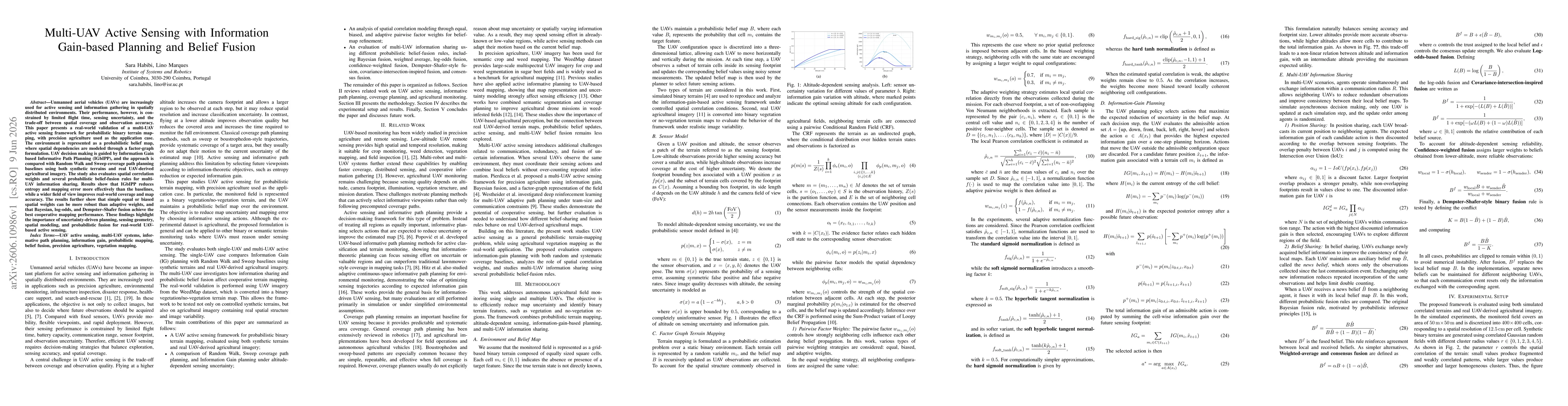 Thumbnail for Multi-UAV Active Sensing with Information Gain-based Planning and Belief Fusion