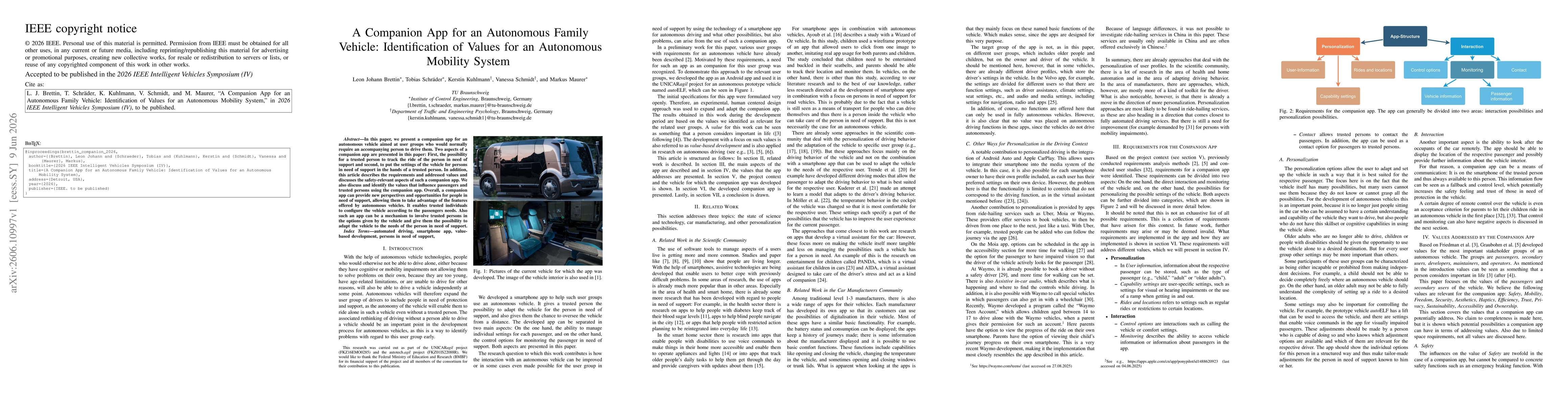 Thumbnail for A Companion App for an Autonomous Family Vehicle: Identification of Values for an Autonomous Mobility System