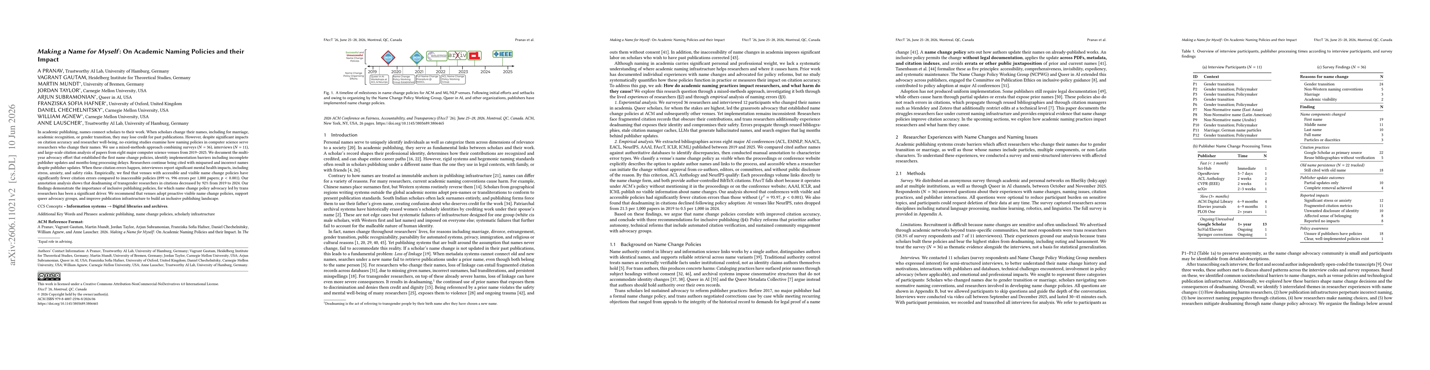 Thumbnail for Making a Name for Myself: On Academic Naming Policies and their Impact