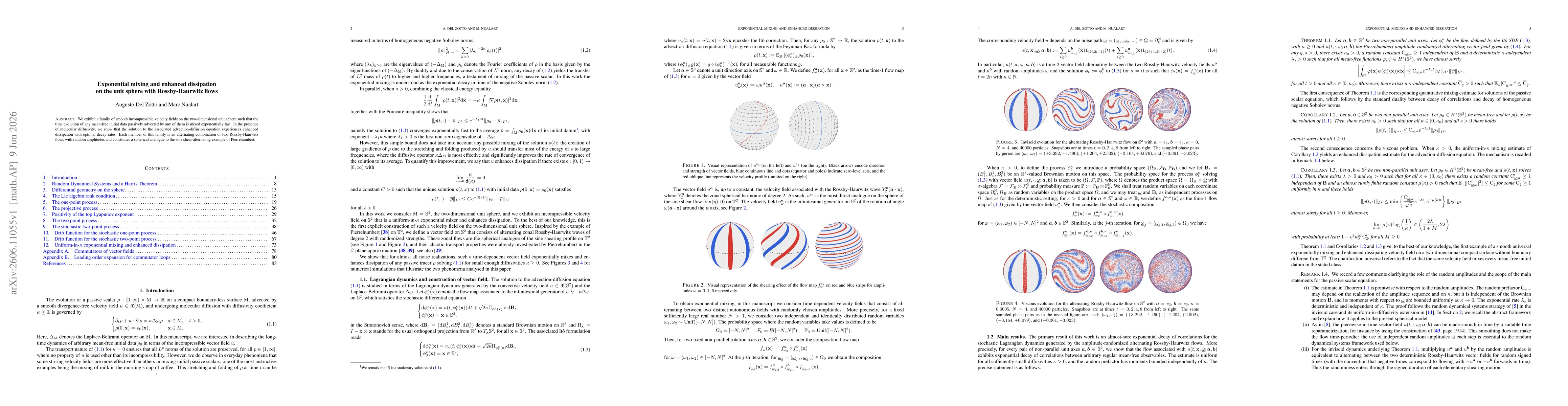 Thumbnail for Exponential mixing and enhanced dissipation on the unit sphere with Rossby-Haurwitz flows