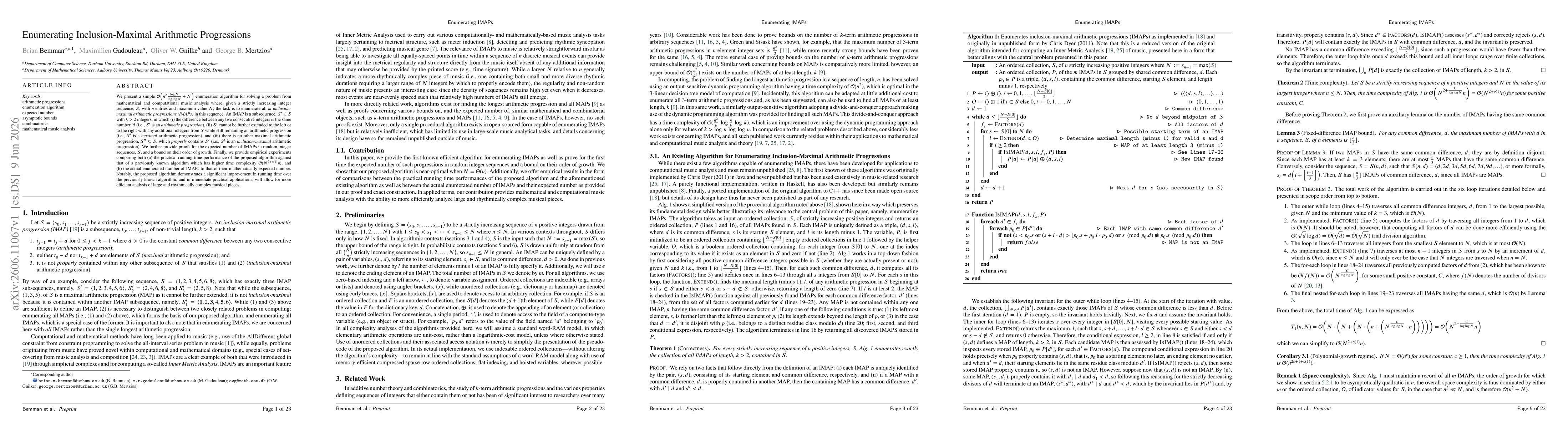 Thumbnail for Enumerating Inclusion-Maximal Arithmetic Progressions