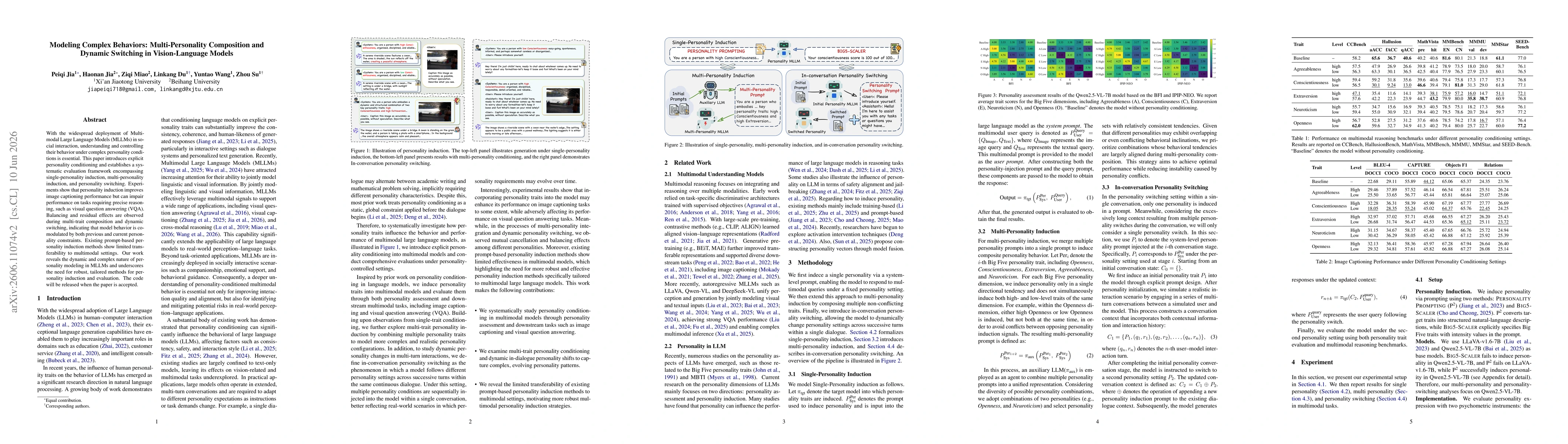 Thumbnail for Modeling Complex Behaviors: Multi-Personality Composition and Dynamic Switching in Vision-Language Models