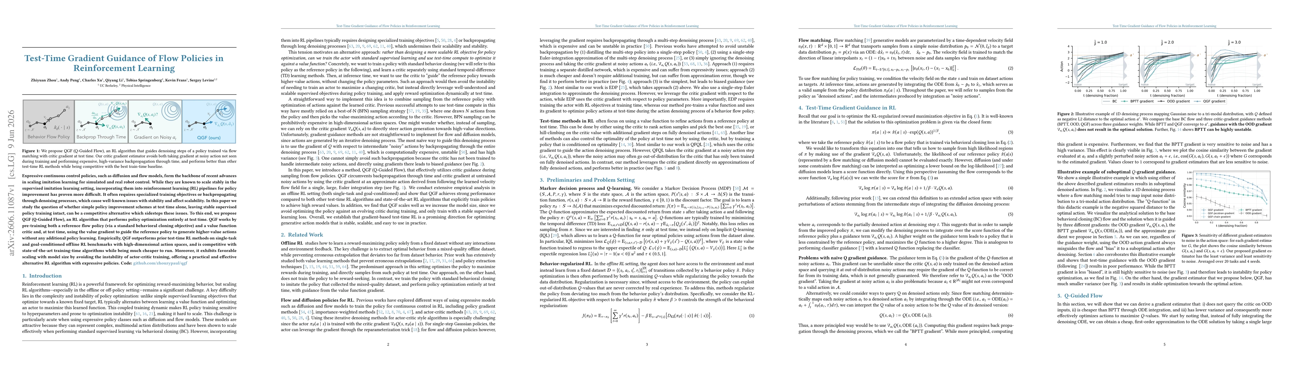 Thumbnail for Test-Time Gradient Guidance of Flow Policies in Reinforcement Learning