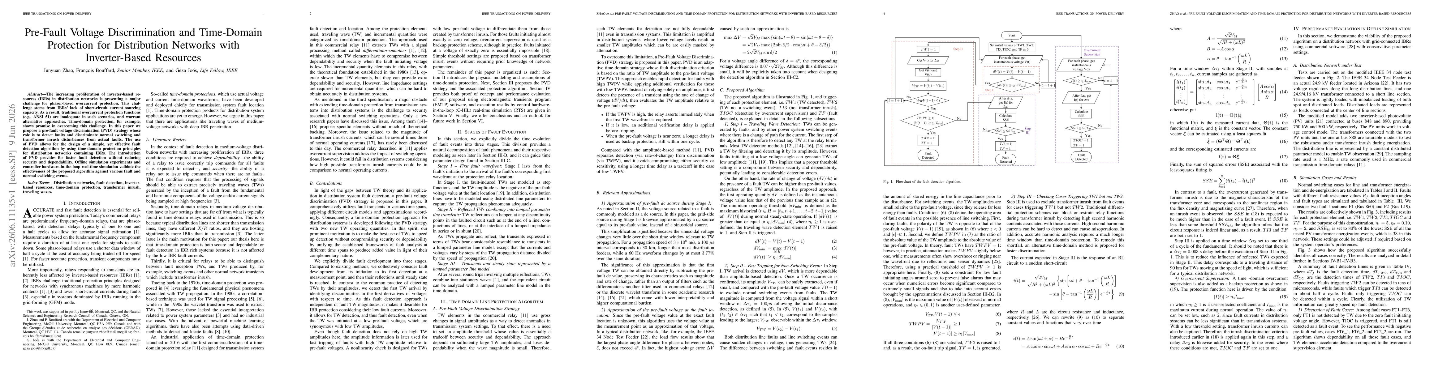 Thumbnail for Pre-Fault Voltage Discrimination and Time-Domain Protection for Distribution Networks with Inverter-Based Resources
