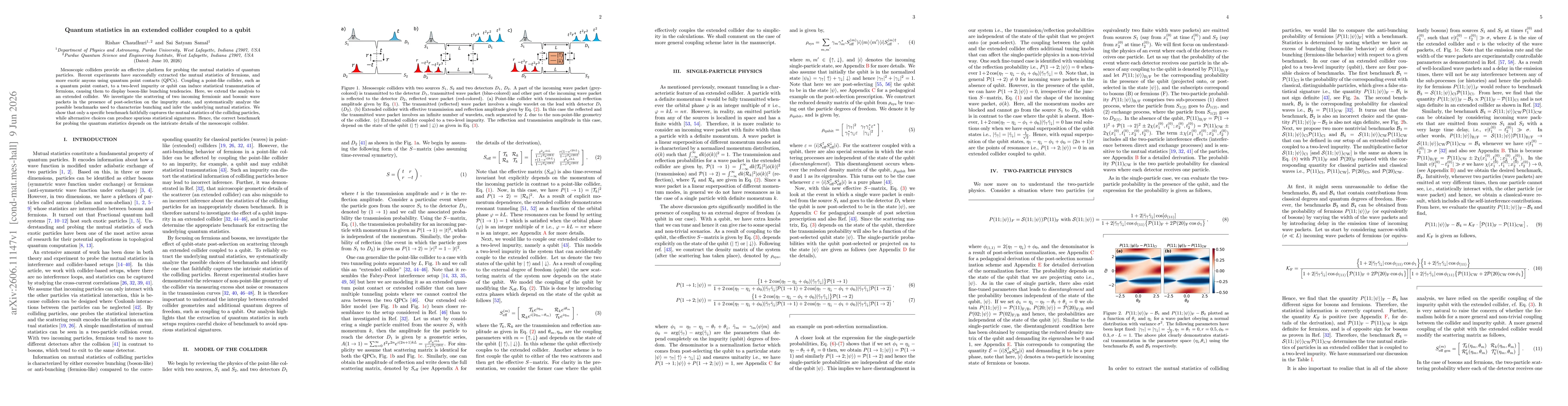 Thumbnail for Quantum statistics in an extended collider coupled to a qubit