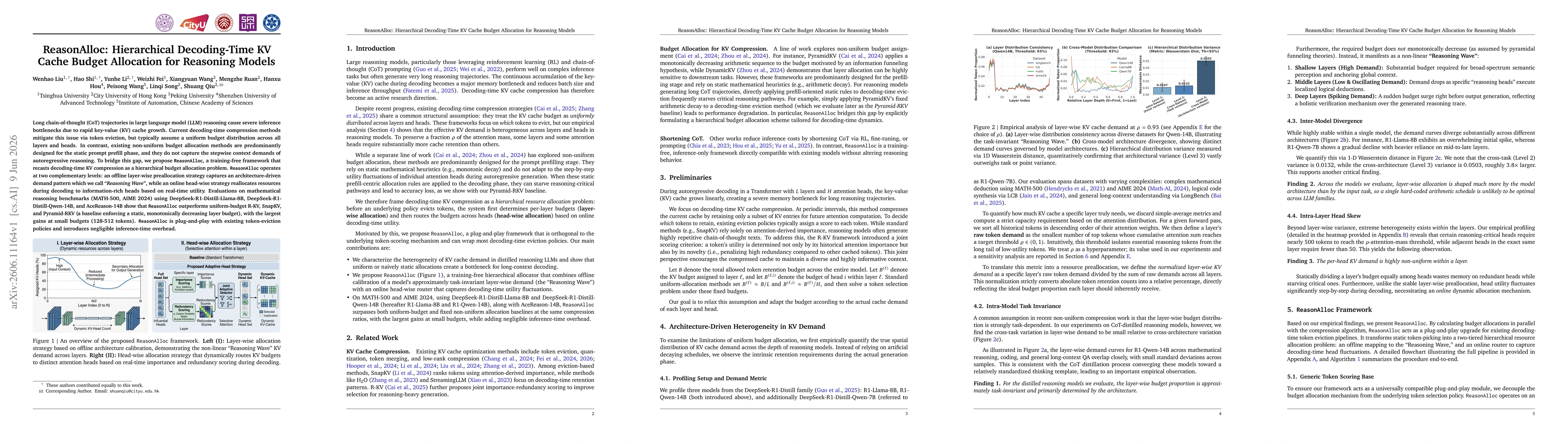 Thumbnail for ReasonAlloc: Hierarchical Decoding-Time KV Cache Budget Allocation for Reasoning Models