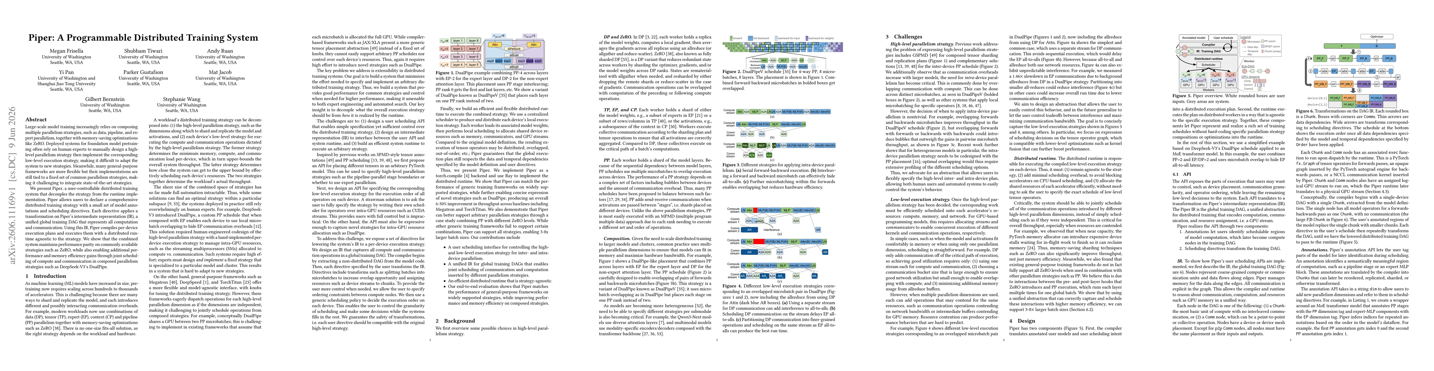 Thumbnail for Piper: A Programmable Distributed Training System