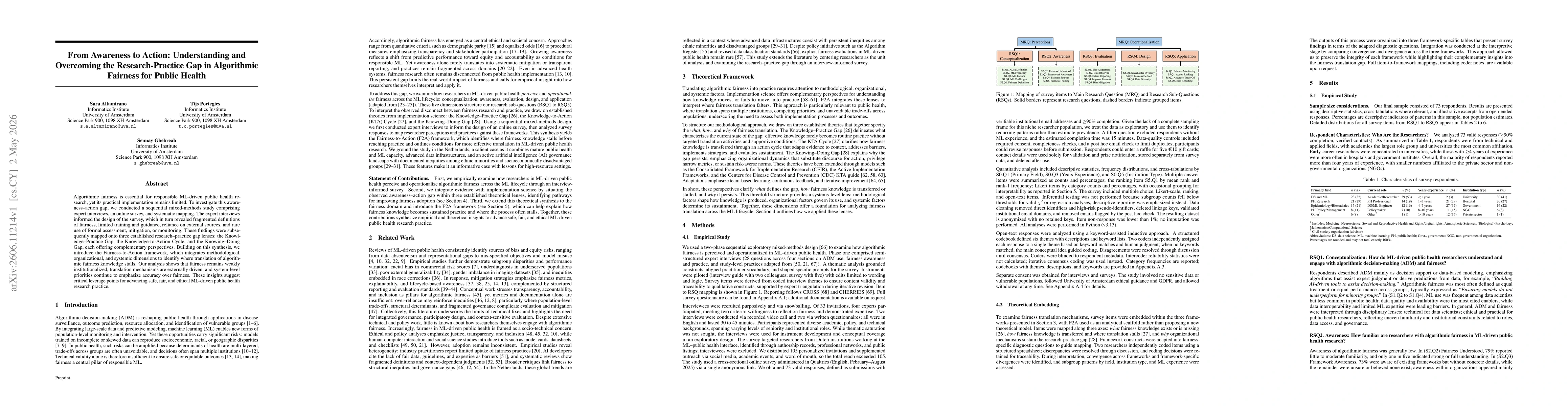 Thumbnail for From Awareness to Action: Understanding and Overcoming the Research-Practice Gap in Algorithmic Fairness for Public Health