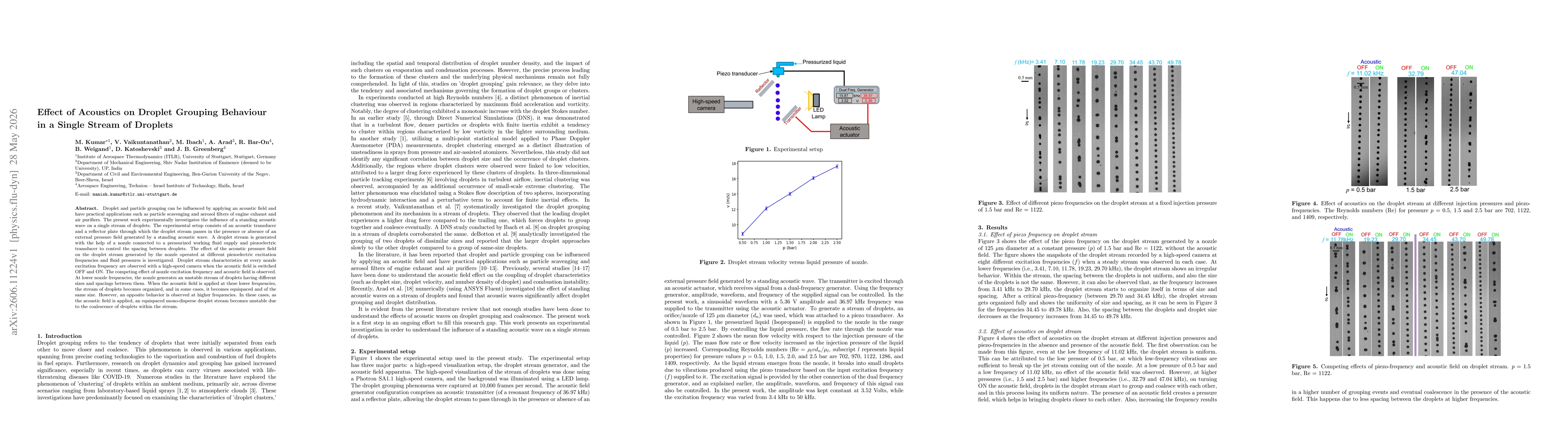 Thumbnail for Effect of Acoustics on Droplet Grouping Behaviour in a Single Stream of Droplets
