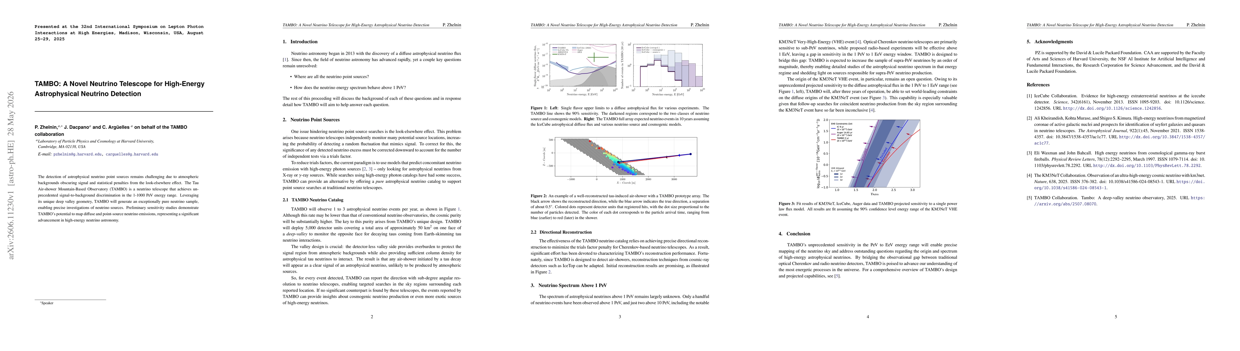 Thumbnail for TAMBO: A Novel Neutrino Telescope for High-Energy Astrophysical Neutrino Detection