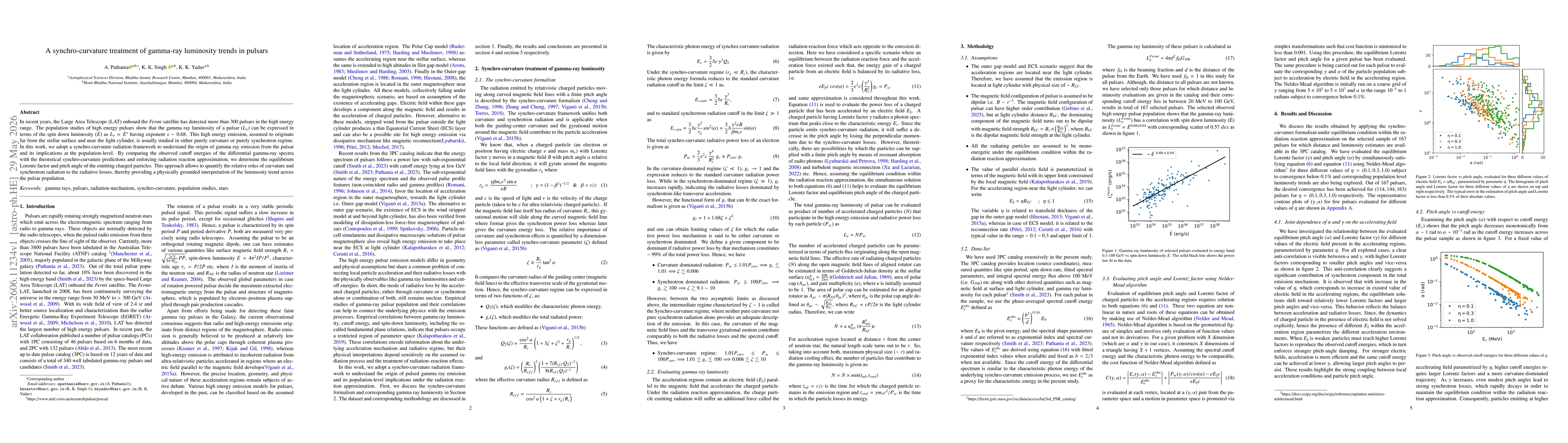 Thumbnail for A synchro-curvature treatment of gamma-ray luminosity trends in pulsars