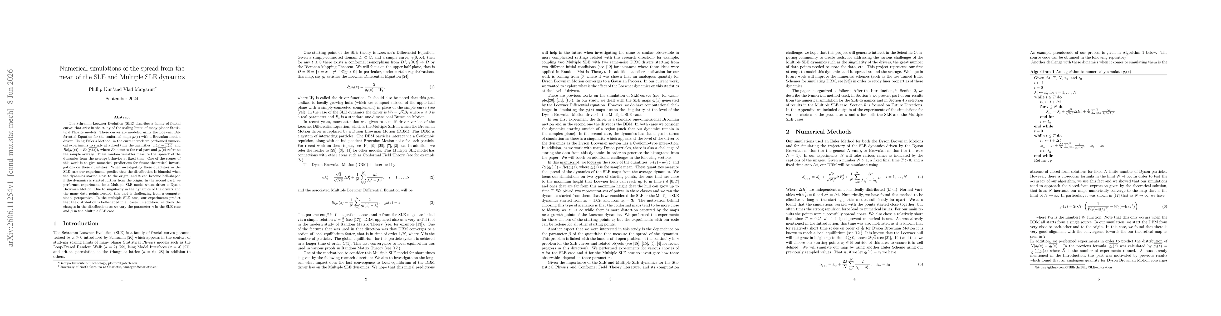 Thumbnail for Numerical simulations of the spread from the mean of the SLE and Multiple SLE dynamics