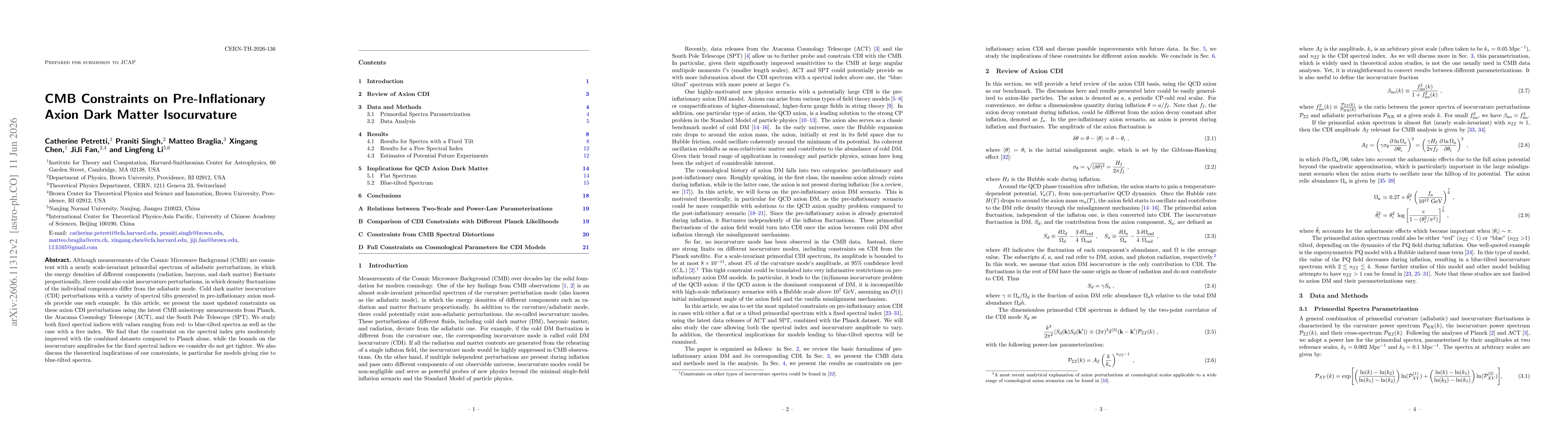 Thumbnail for CMB Constraints on Pre-Inflationary Axion Dark Matter Isocurvature