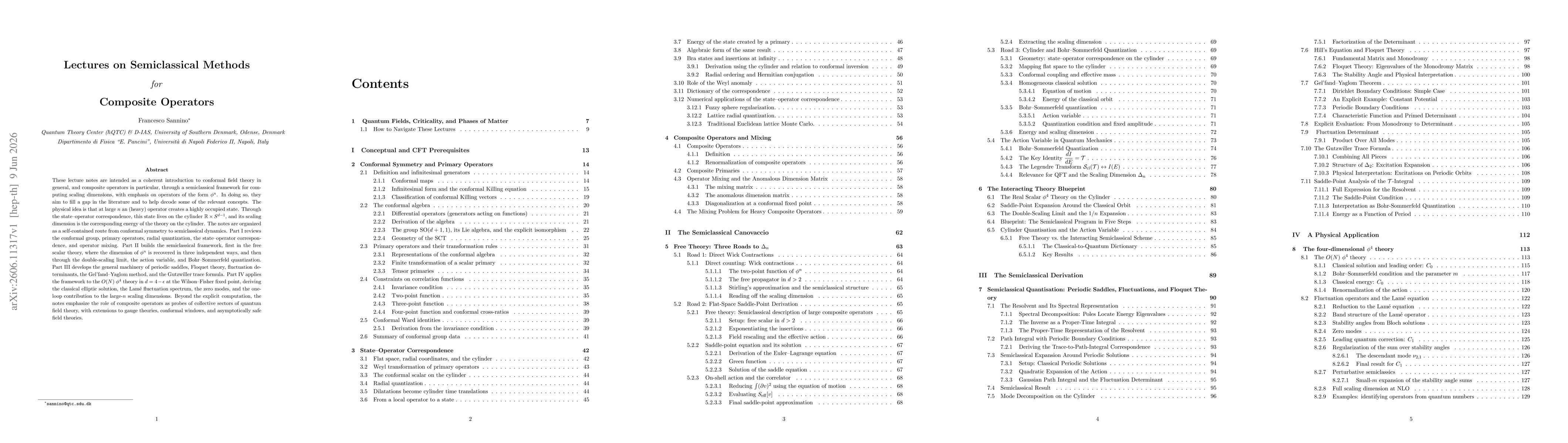 Thumbnail for Lectures on Semiclassical Methods for Composite Operators