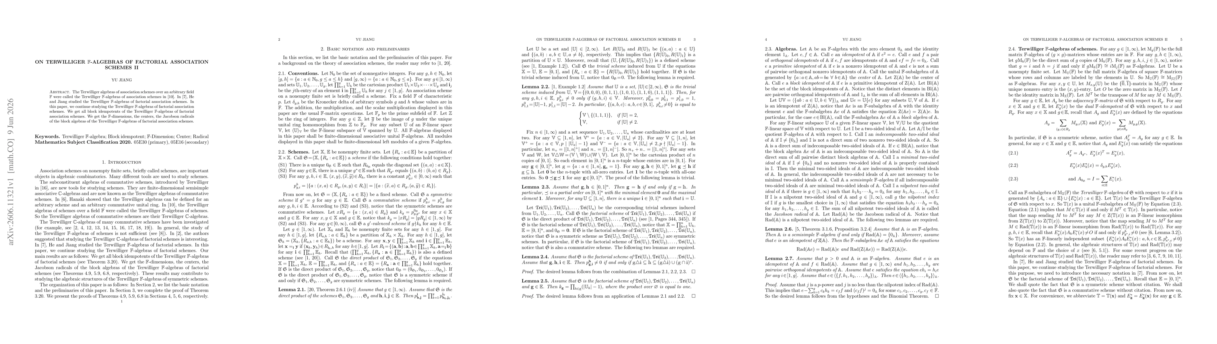 Thumbnail for On Terwilliger $\mathbb{F}$-algebras of factorial association schemes II