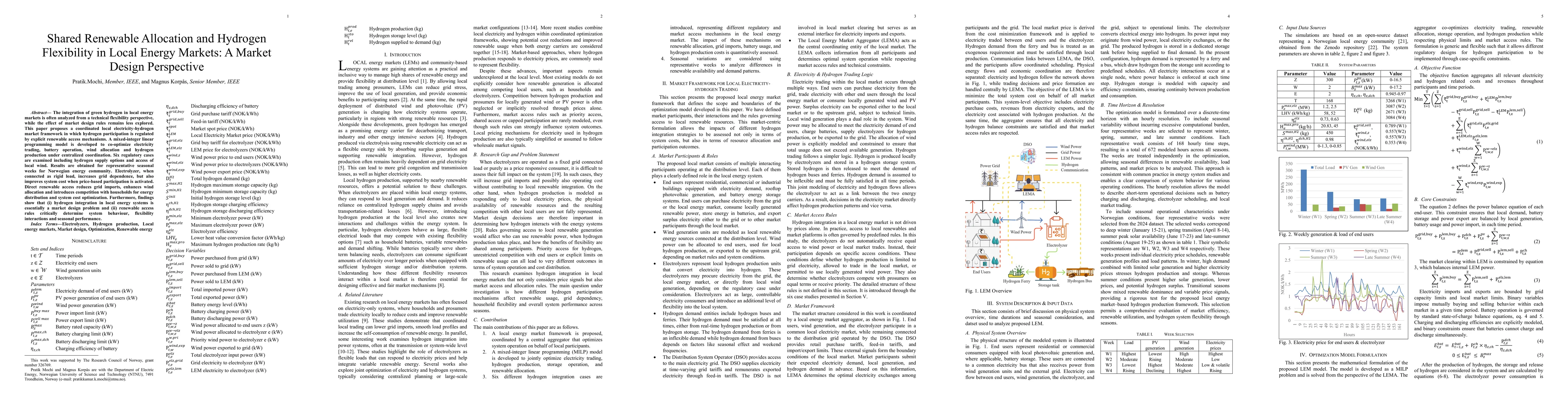 Thumbnail for Shared Renewable Allocation and Hydrogen Flexibility in Local Energy Markets: A Market Design Perspective