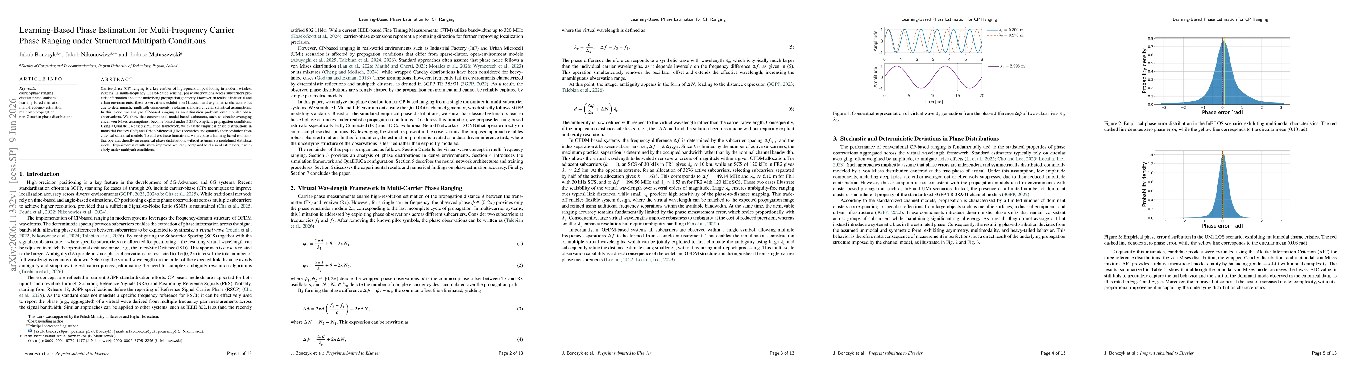 Thumbnail for Learning-Based Phase Estimation for Multi-Frequency Carrier Phase Ranging under Structured Multipath Conditions