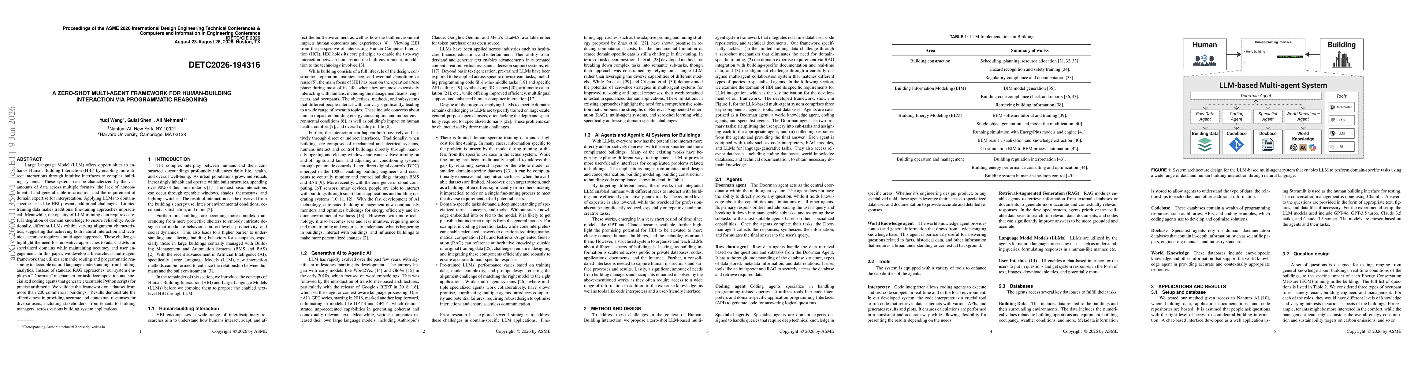 Thumbnail for A Zero-Shot Multi-Agent Framework for Human-Building Interaction via Programmatic Reasoning