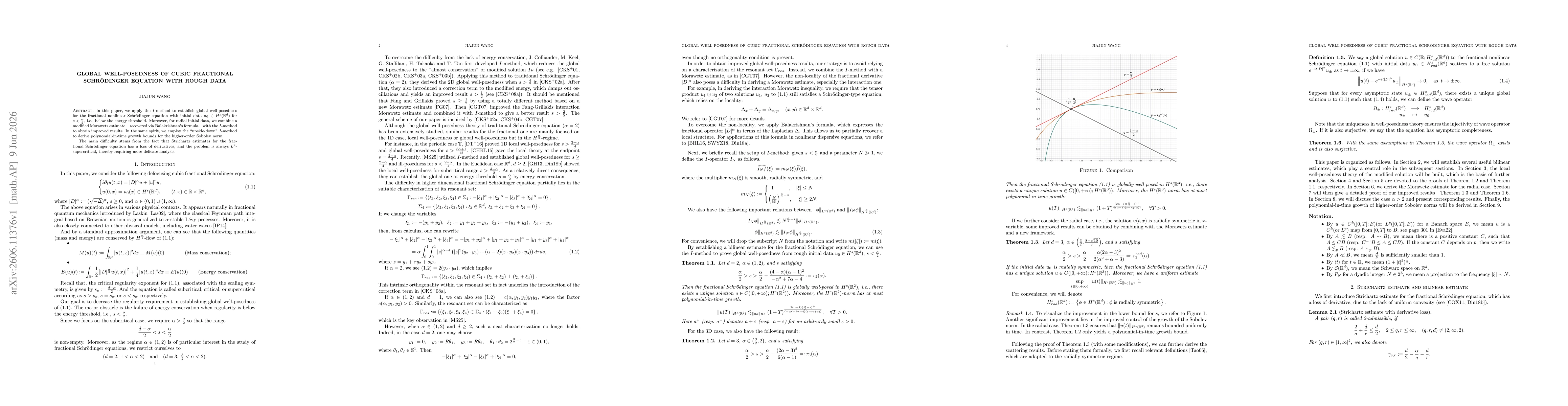 Thumbnail for Global well-posedness of cubic fractional Schrödinger equation with rough data
