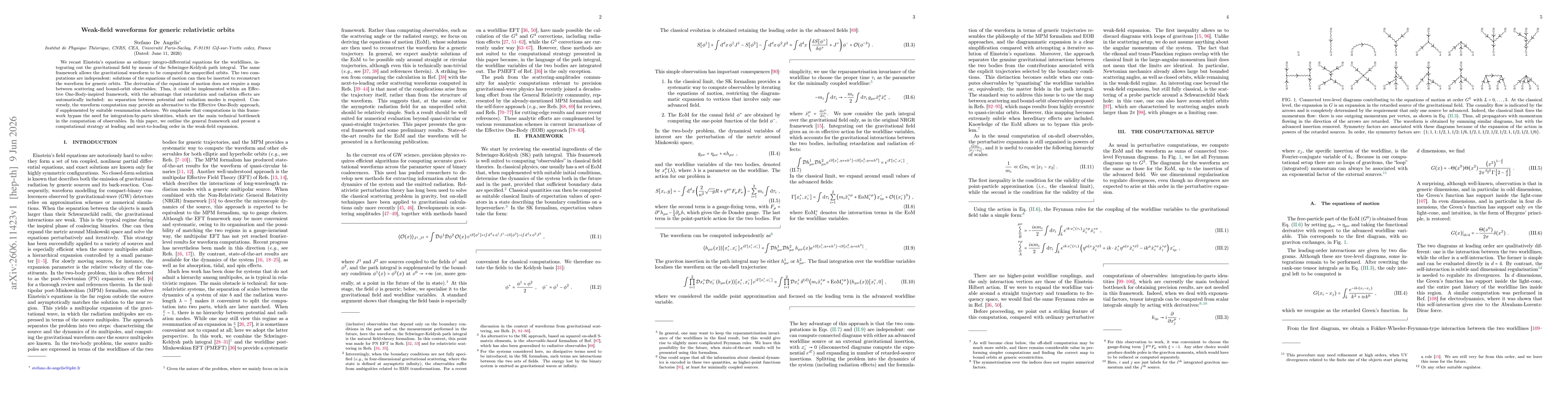 Thumbnail for Weak-field waveforms for generic relativistic orbits