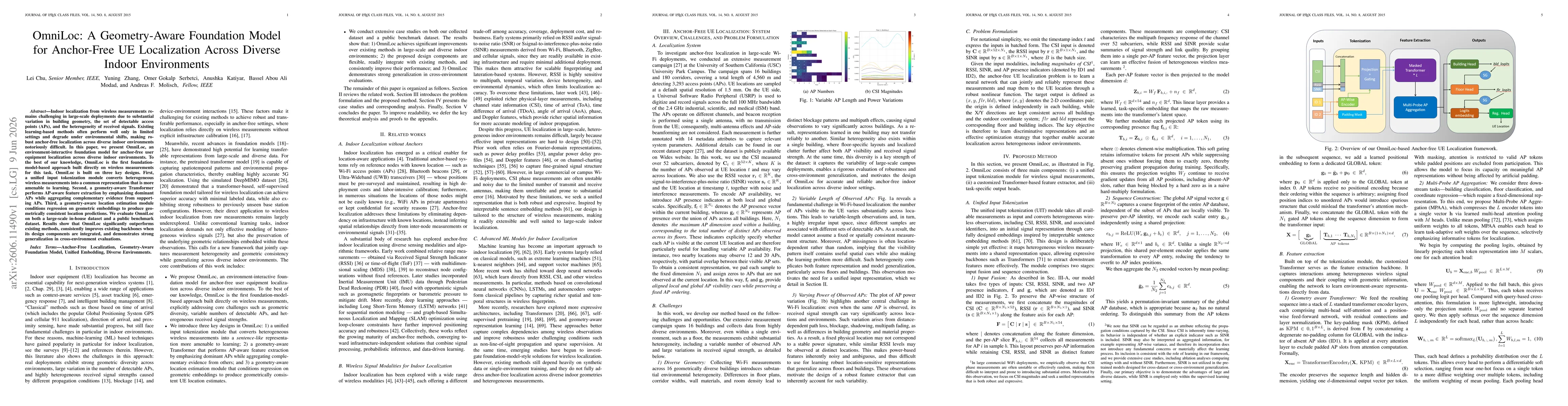 Thumbnail for OmniLoc: A Geometry-Aware Foundation Model for Anchor-Free UE Localization Across Diverse Indoor Environments