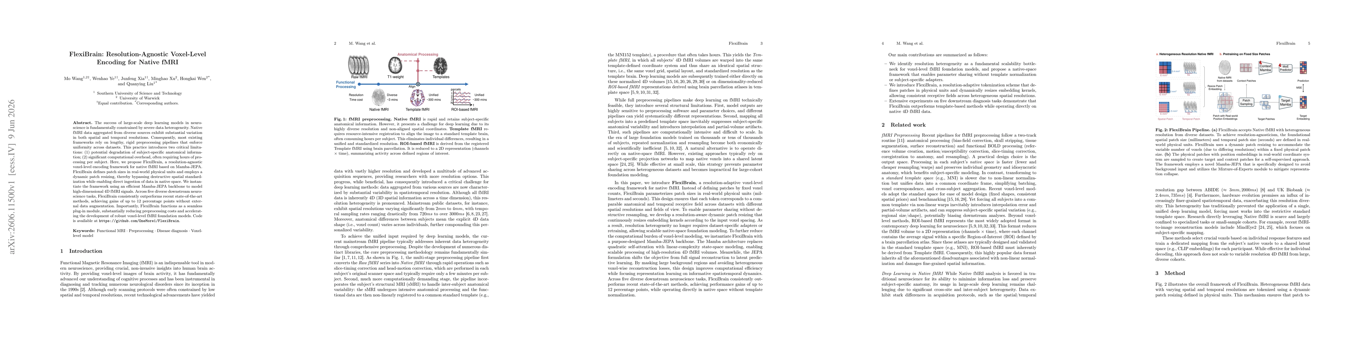 Thumbnail for FlexiBrain: Resolution-Agnostic Voxel-Level Encoding for Native fMRI