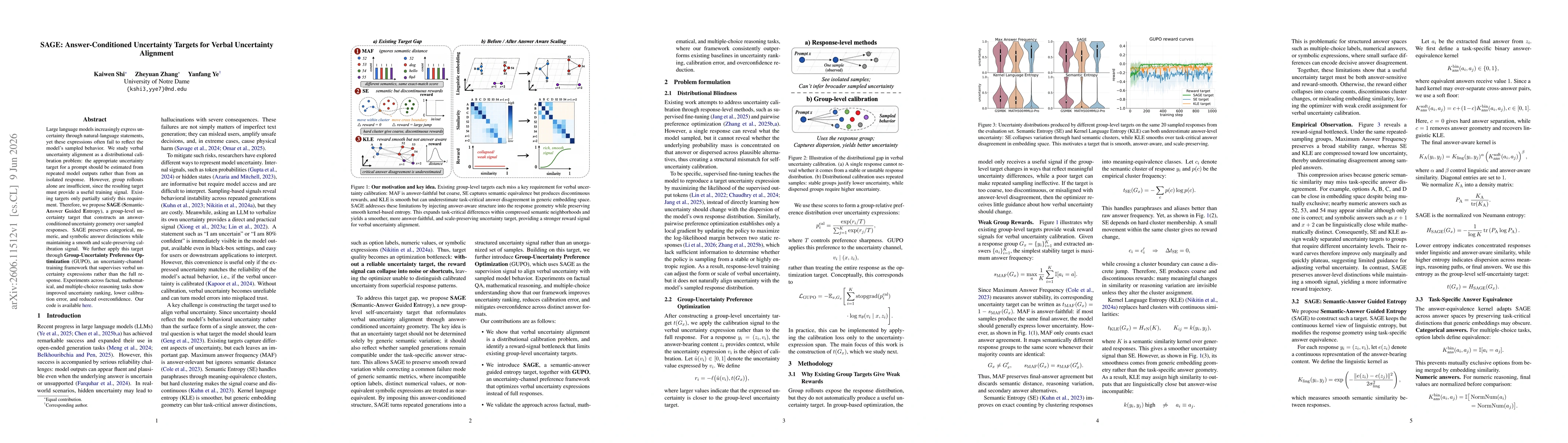 Thumbnail for SAGE: Answer-Conditioned Uncertainty Targets for Verbal Uncertainty Alignment