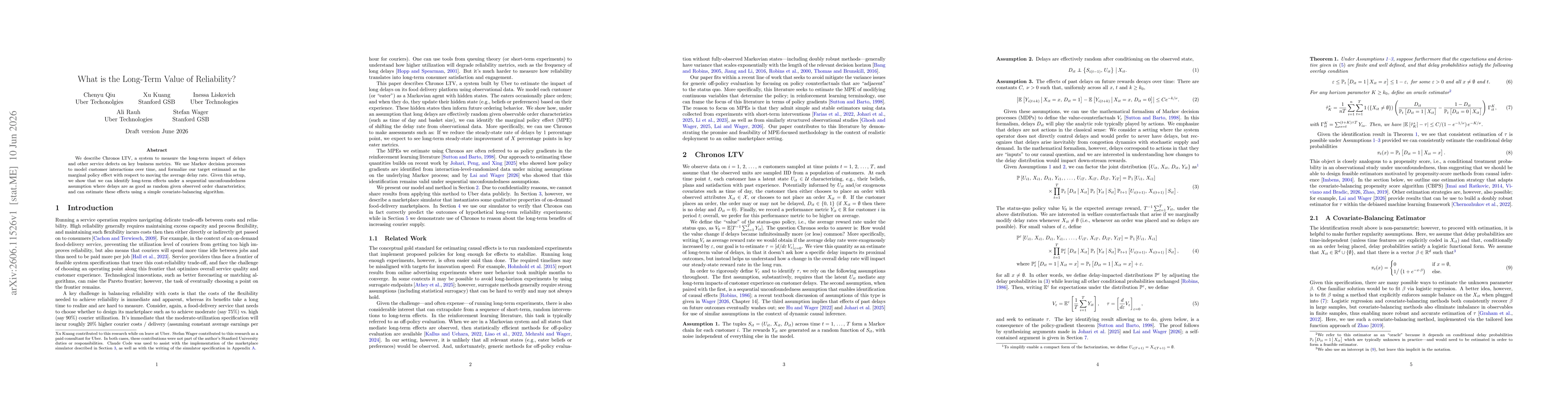 Thumbnail for What is the Long-Term Value of Reliability?