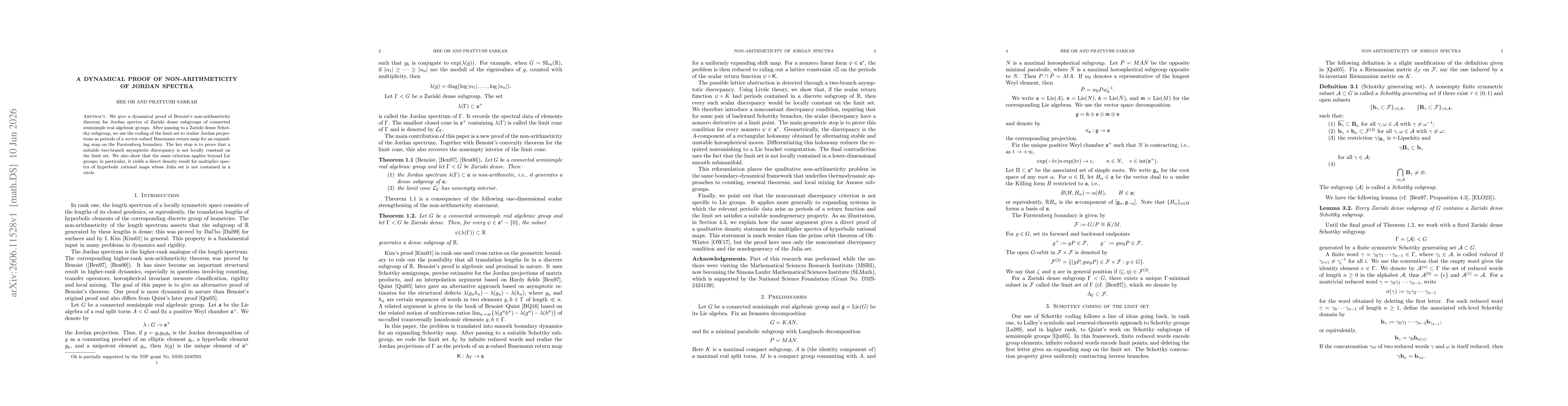 Thumbnail for A dynamical proof of non-arithmeticity of Jordan spectra