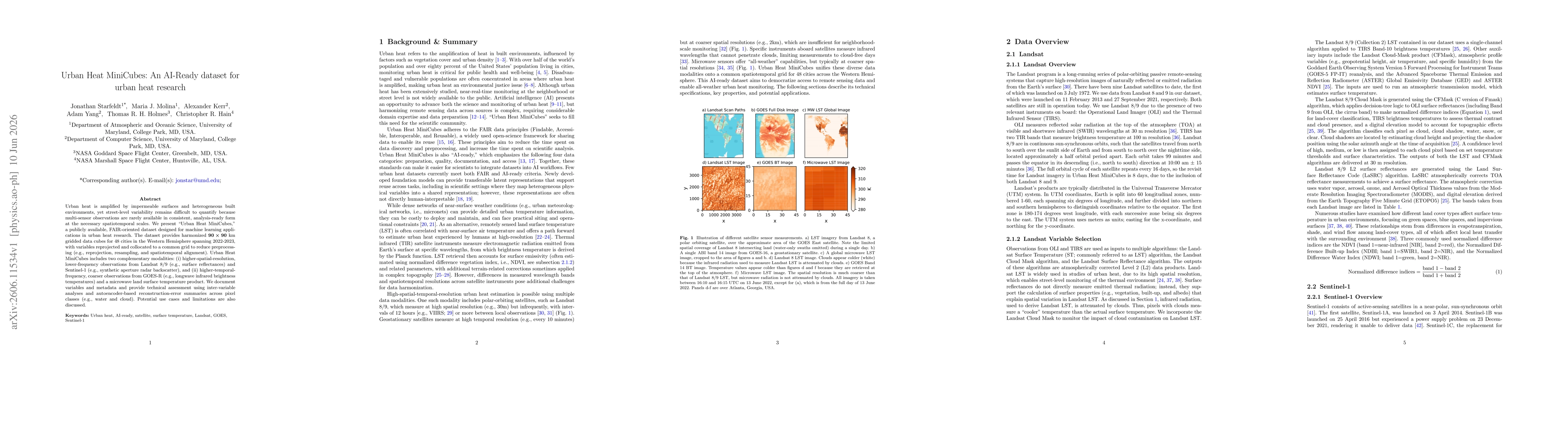 Thumbnail for Urban Heat MiniCubes: An AI-Ready dataset for urban heat research