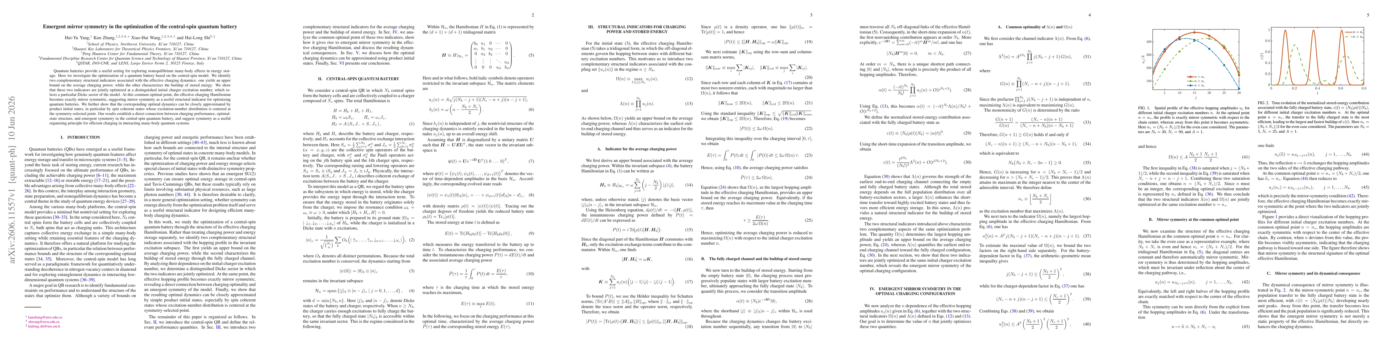 Thumbnail for Emergent mirror symmetry in the optimization of the central-spin quantum battery