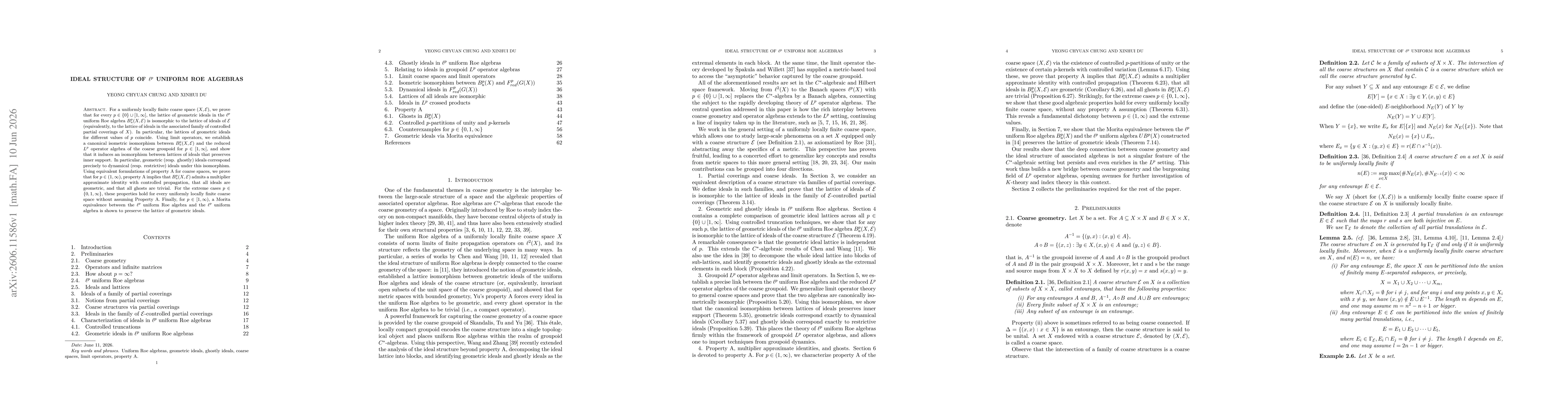 Thumbnail for Ideal structure of $\ell^p$ uniform Roe algebras