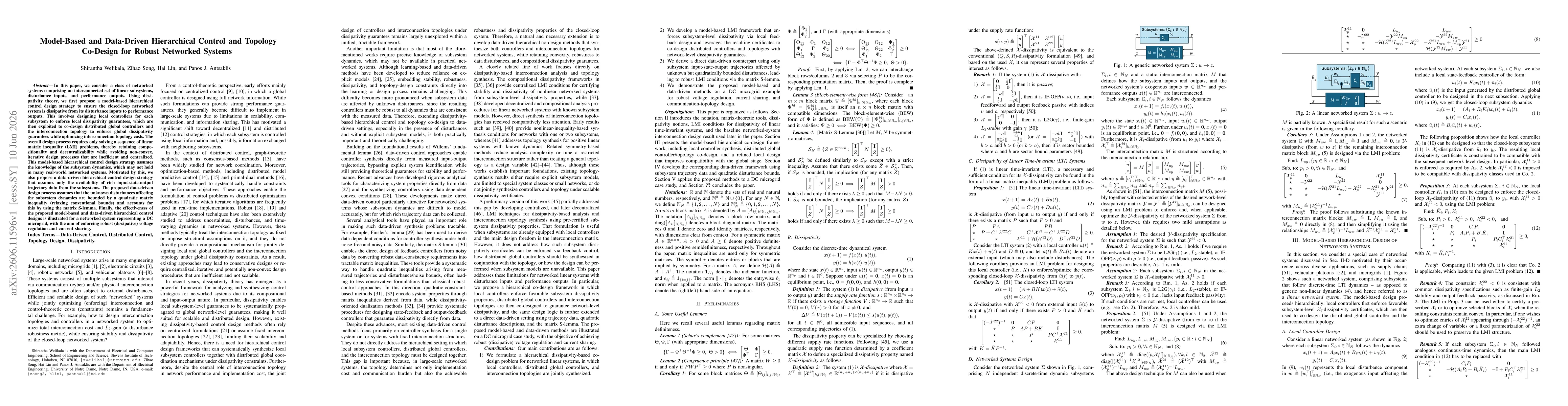 Thumbnail for Model-Based and Data-Driven Hierarchical Control and Topology Co-Design for Robust Networked Systems