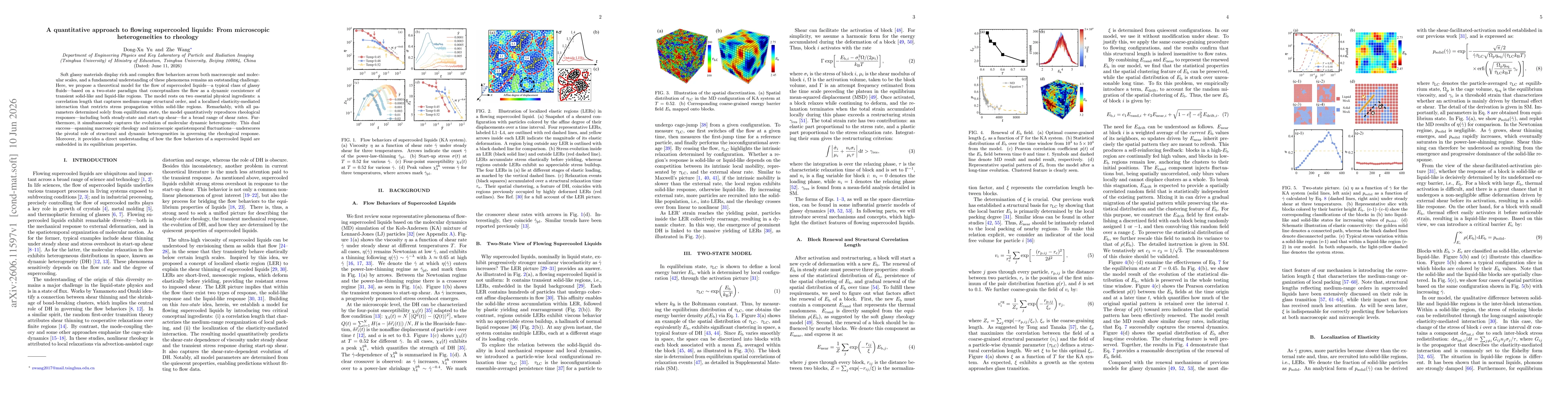 Thumbnail for A quantitative approach to flowing supercooled liquids: From microscopic heterogeneities to rheology