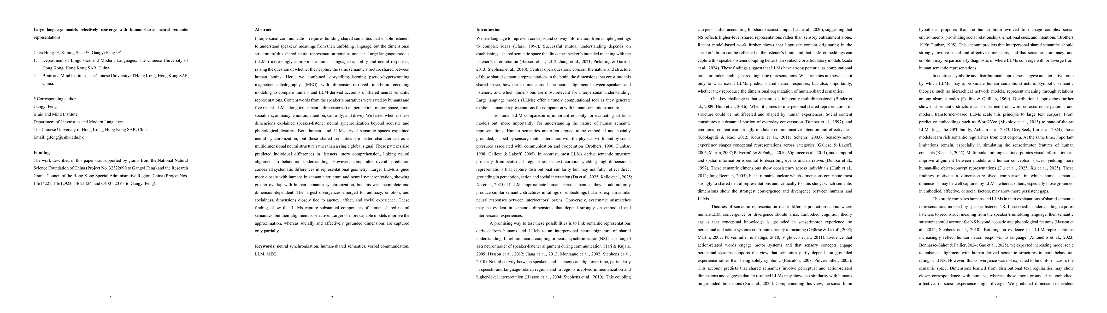 Thumbnail for Large language models selectively converge with human-shared neural semantic representations