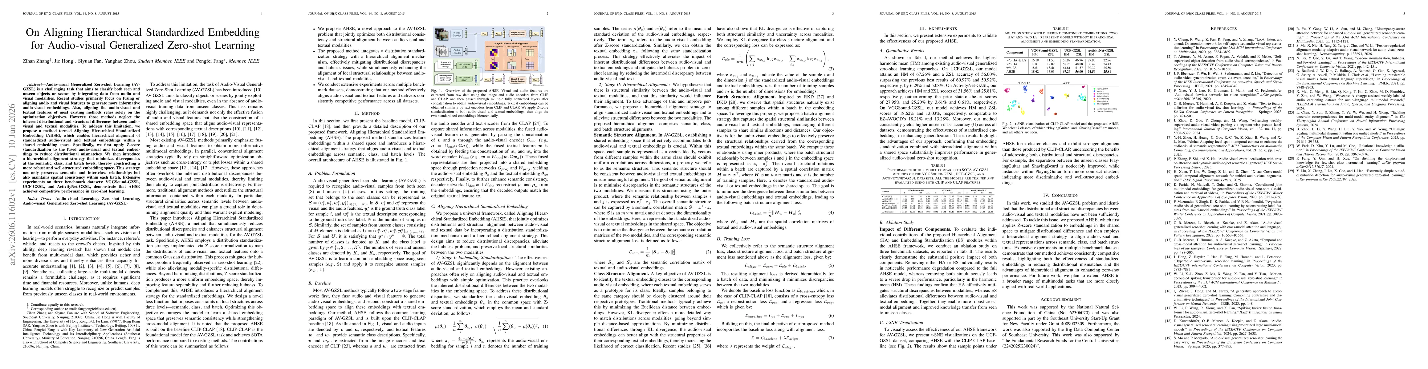 Thumbnail for On Aligning Hierarchical Standardized Embedding for Audio-visual Generalized Zero-shot Learning