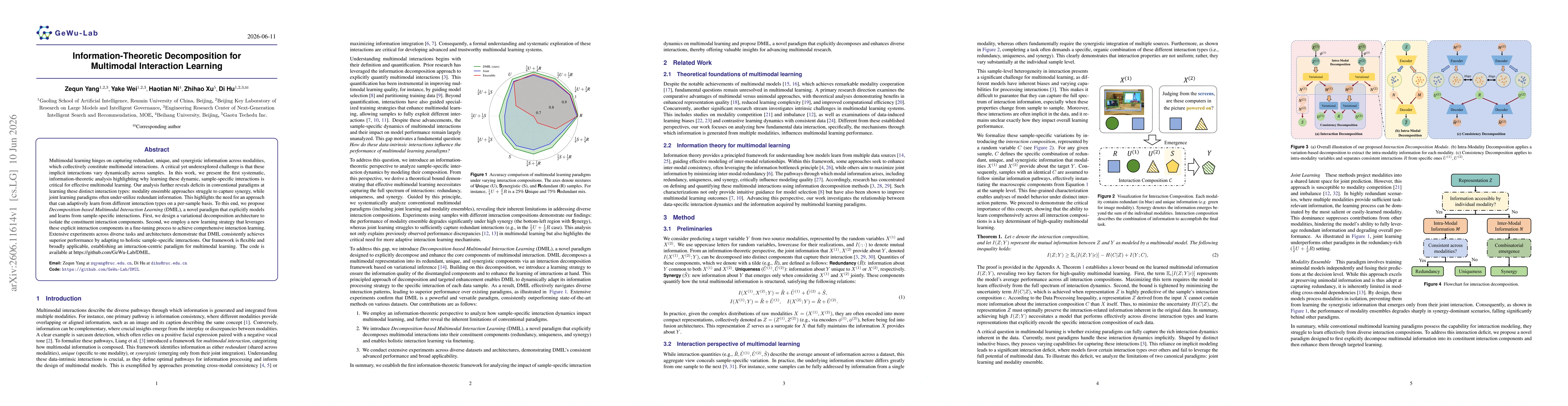 Thumbnail for Information-Theoretic Decomposition for Multimodal Interaction Learning