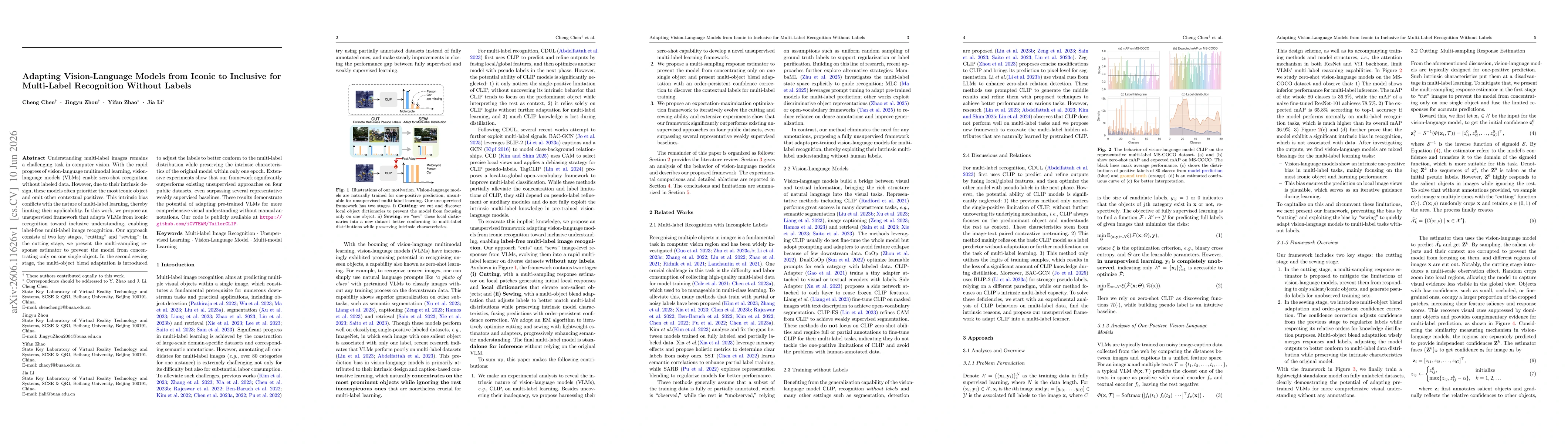 Thumbnail for Adapting Vision-Language Models from Iconic to Inclusive for Multi-Label Recognition Without Labels