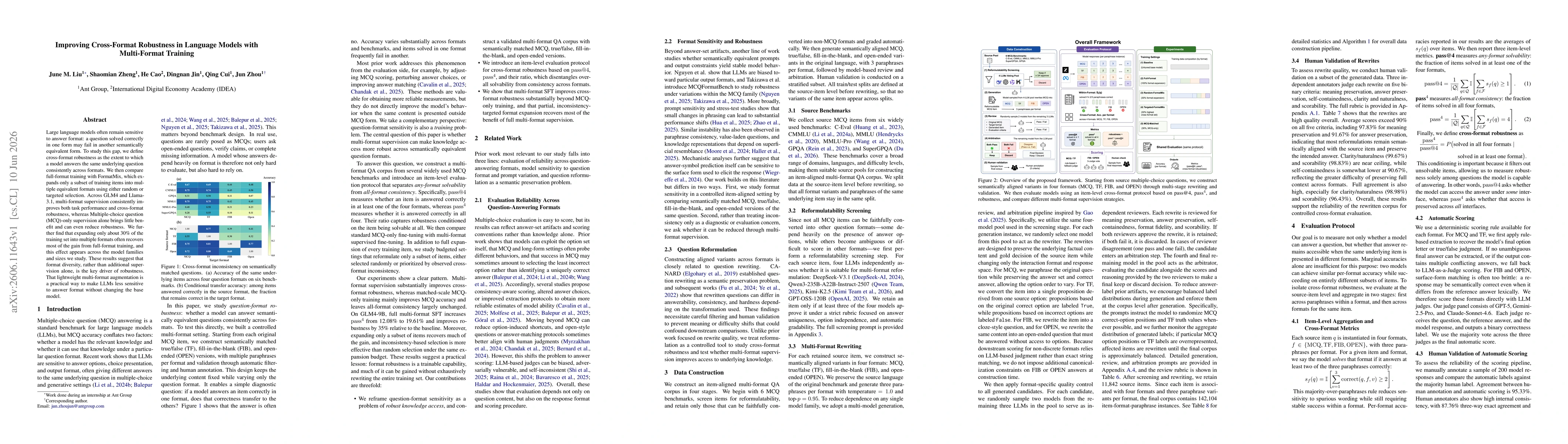 Thumbnail for Improving Cross-Format Robustness in Language Models with Multi-Format Training