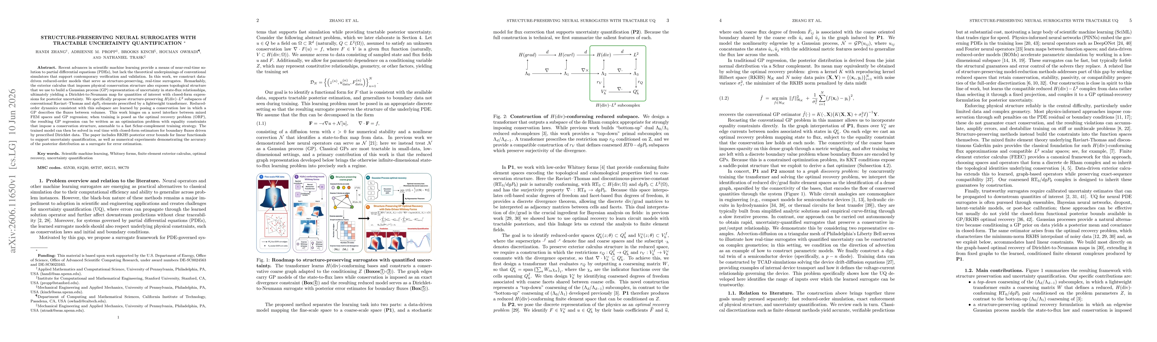 Thumbnail for Structure-Preserving Neural Surrogates with Tractable Uncertainty Quantification