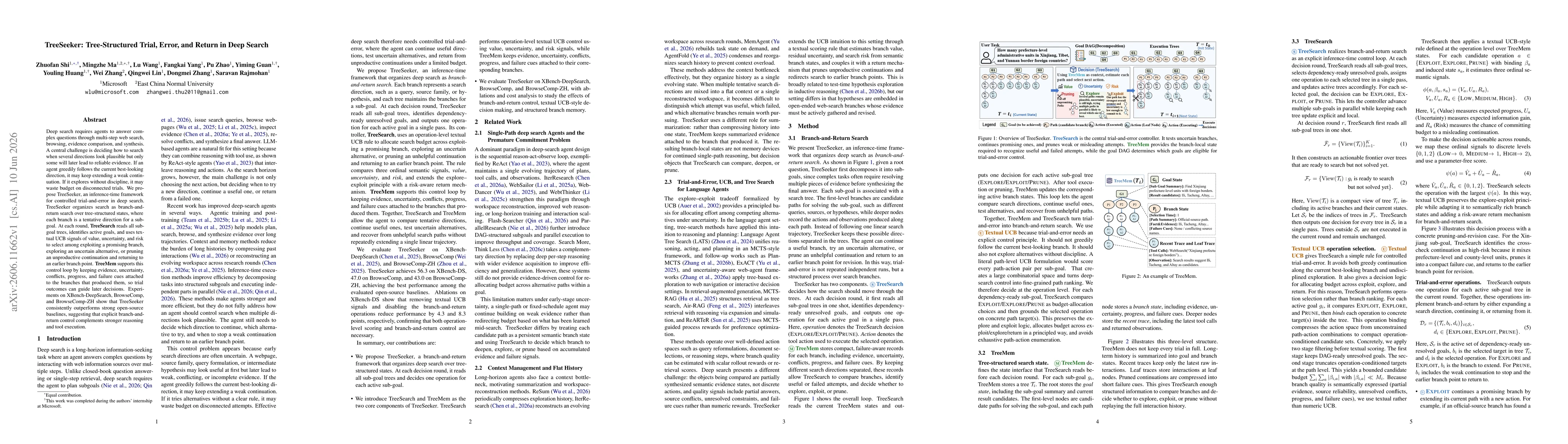 Thumbnail for TreeSeeker: Tree-Structured Trial, Error, and Return in Deep Search