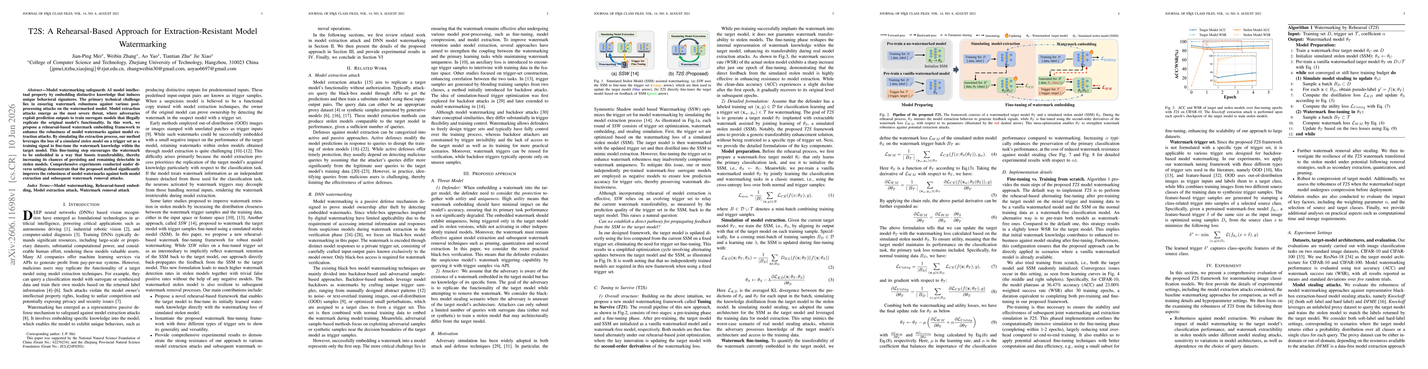 Thumbnail for T2S: A Rehearsal-Based Approach for Extraction-Resistant Model Watermarking