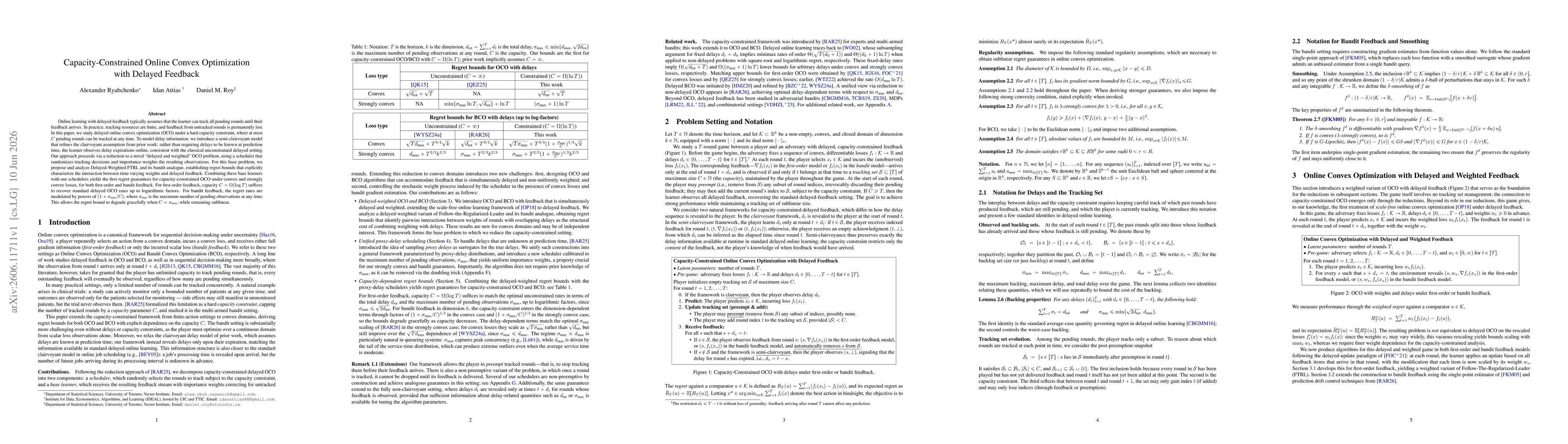 Thumbnail for Capacity-Constrained Online Convex Optimization with Delayed Feedback