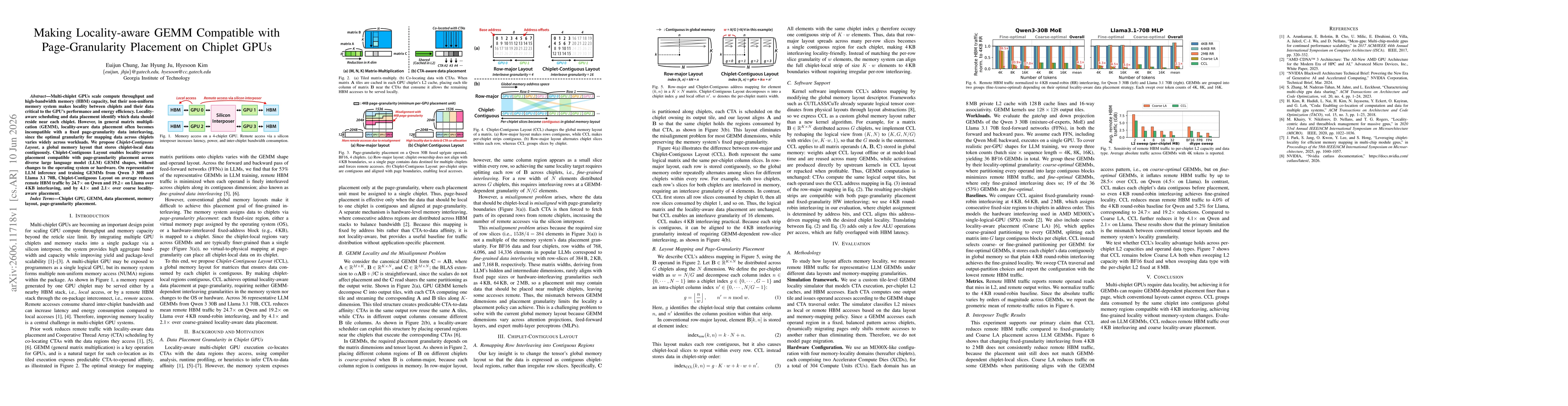 Thumbnail for Making Locality-aware GEMM Compatible with Page-Granularity Placement on Chiplet GPUs
