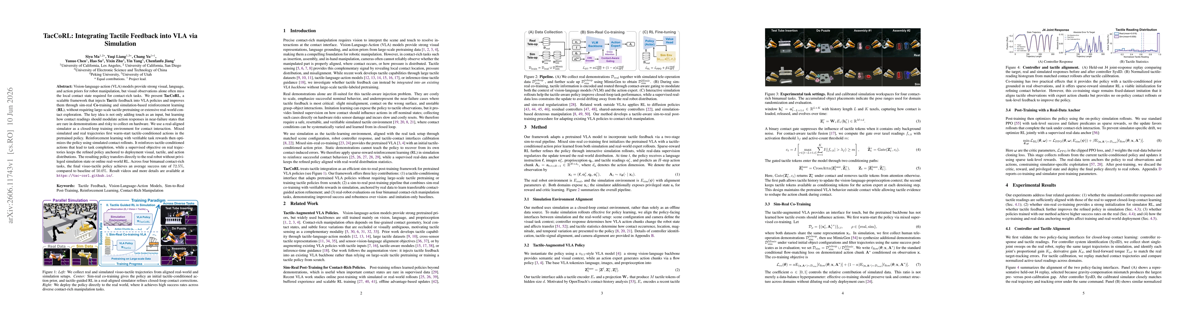 Thumbnail for TacCoRL: Integrating Tactile Feedback into VLA via Simulation