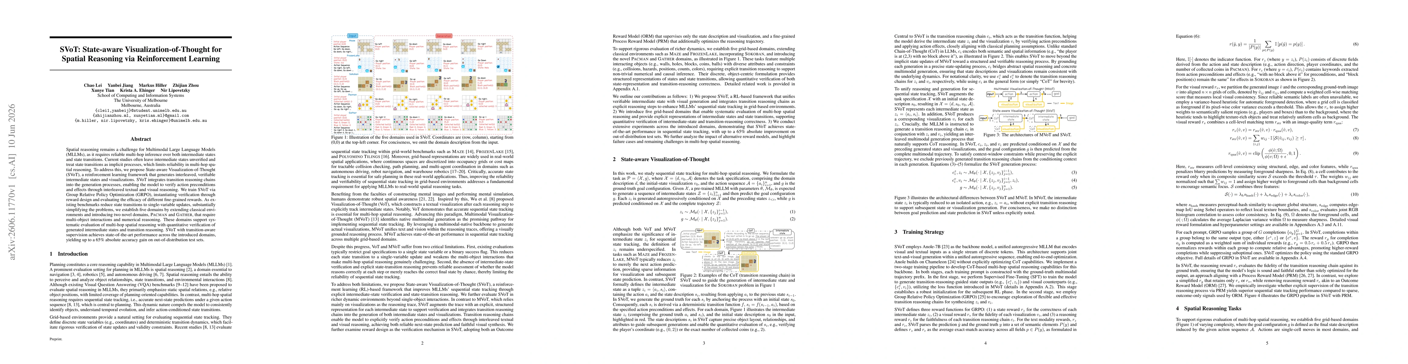 Thumbnail for SVoT: State-aware Visualization-of-Thought for Spatial Reasoning via Reinforcement Learning